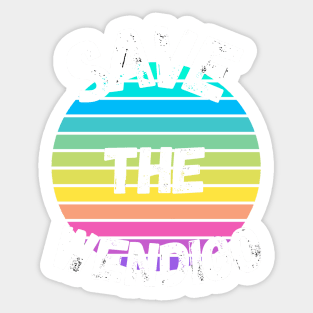 Colorful SAVE THE WENDIGO - Funny scary Sticker